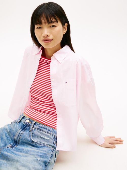 Camisa-cropped-de-corte-amplio-en-popelin