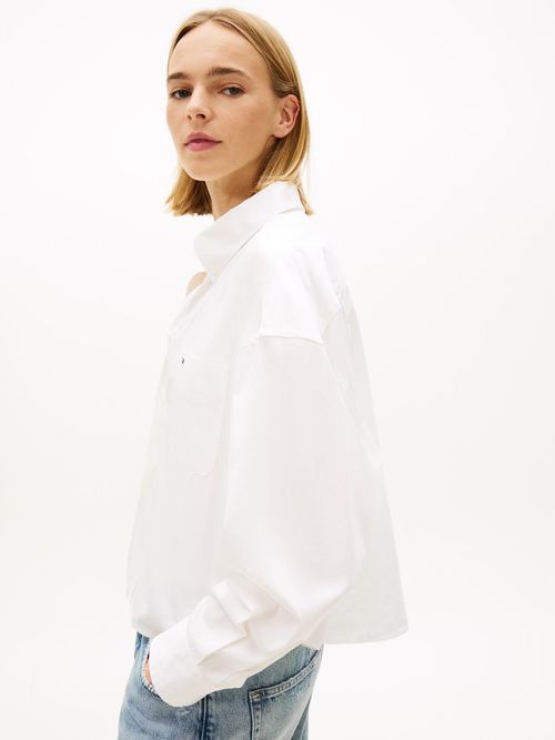Camisa-cropped-de-corte-amplio-en-popelin
