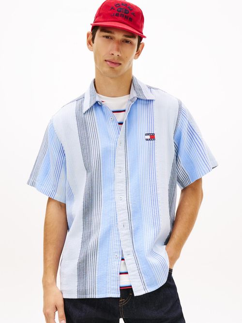 Camisa-de-manga-corta-de-rayas
