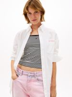 Camisa-oversize-de-popelin-con-logo-bordado