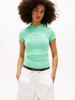 Camiseta-slim-de-cuello-redondo-con-logo