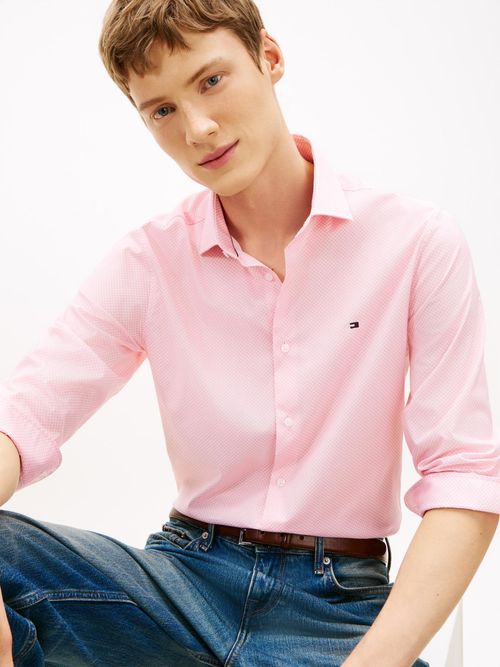 Camisa-de-manga-larga-con-micro-estampado