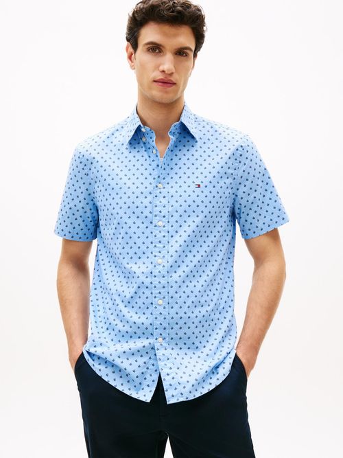 Camisa-flex-poplin-de-corte-regular-con-estampado-de-puntos