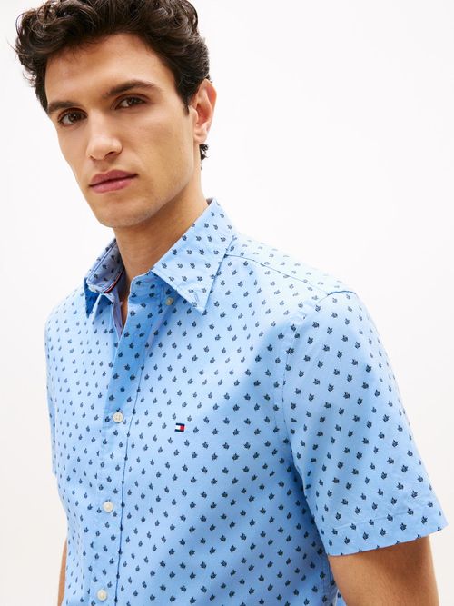 Camisa-flex-poplin-de-corte-regular-con-estampado-de-puntos
