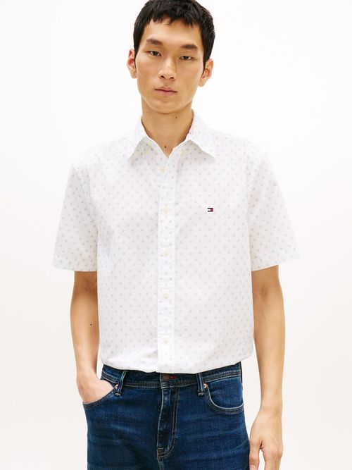 Camisa-flex-poplin-de-corte-regular-con-estampado-de-puntos