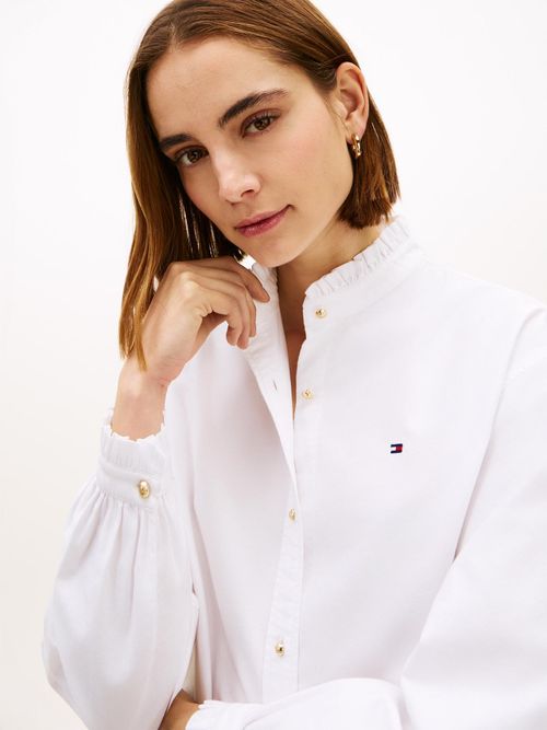 Camisa-Oxford-corta-con-volantes