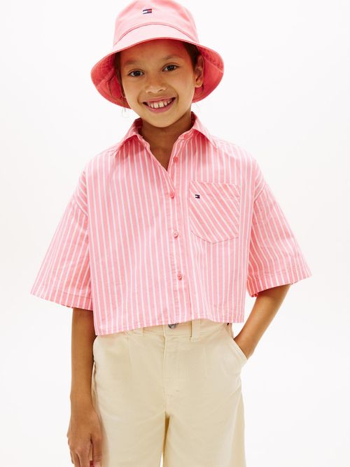Camisa-Essential-de-rayas-de-manga-corta
