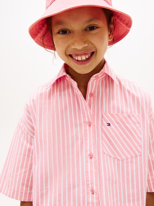 Camisa-Essential-de-rayas-de-manga-corta
