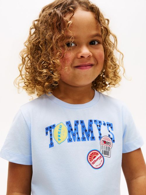 Camiseta-de-punto-con-logo-de-frutas
