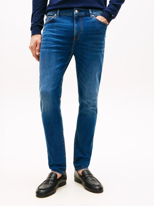 Jeans-Bleecker-slim-con-efecto-usado-