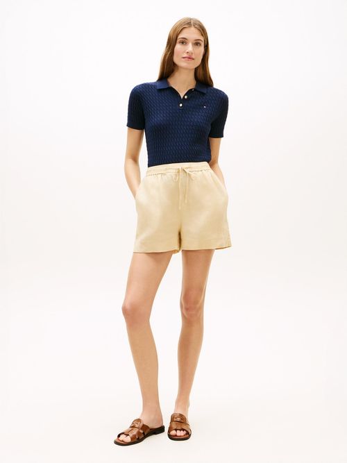 Shorts-de-puro-lino-con-logo-bordado