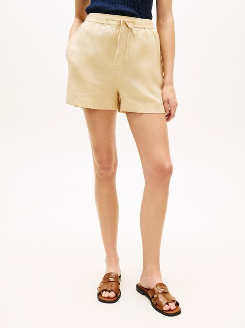 Shorts-de-puro-lino-con-logo-bordado