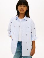 Camisa-de-corte-regular-con-rayas-y-logo