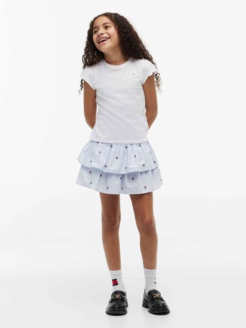 Minifalda-de-rayas-con-logo-y-volantes